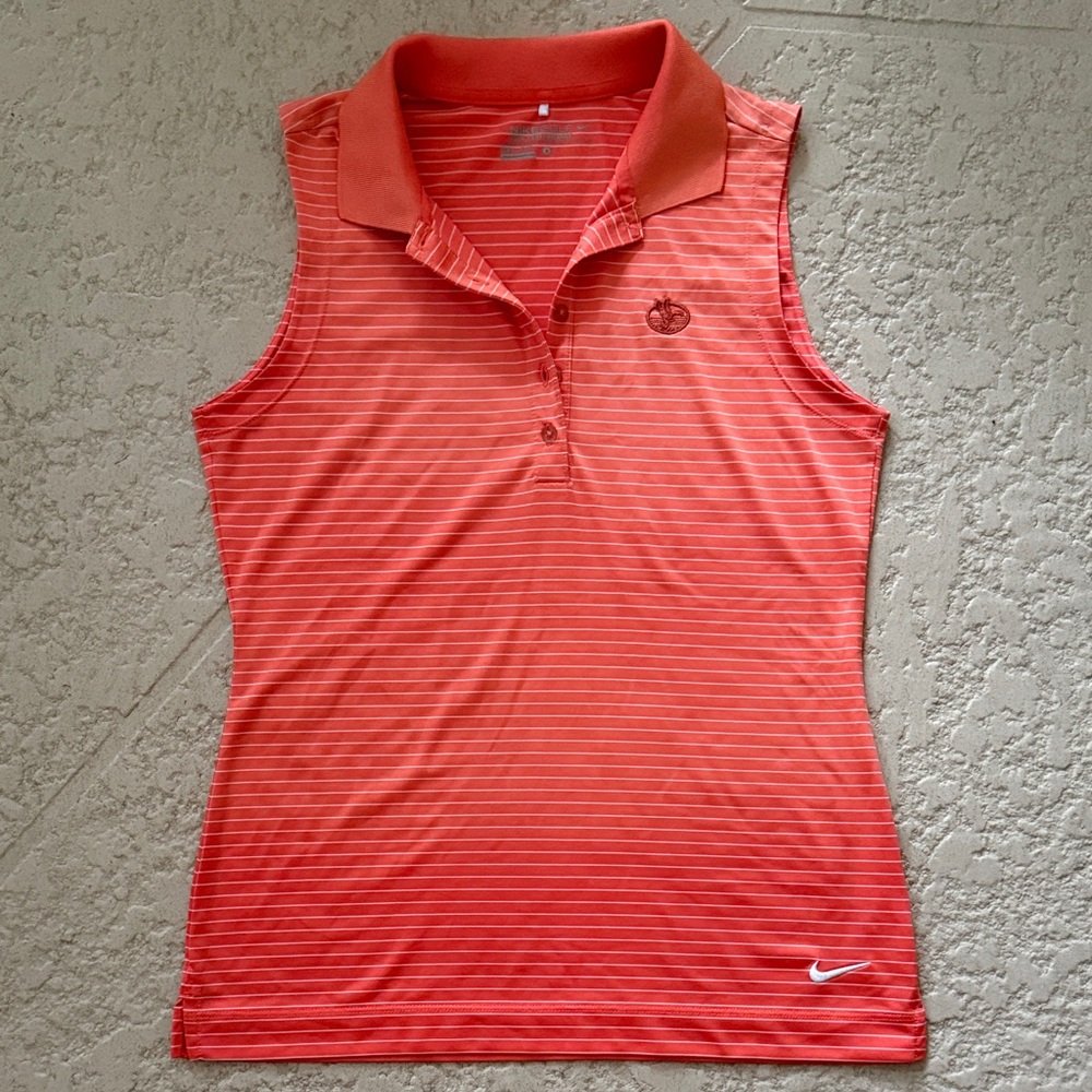 Nike Women's Orange  Coral Sleeveless Tank Top